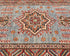 11 Feet Gray Kazak Afghan Hand Knotted Wool Runner Rug